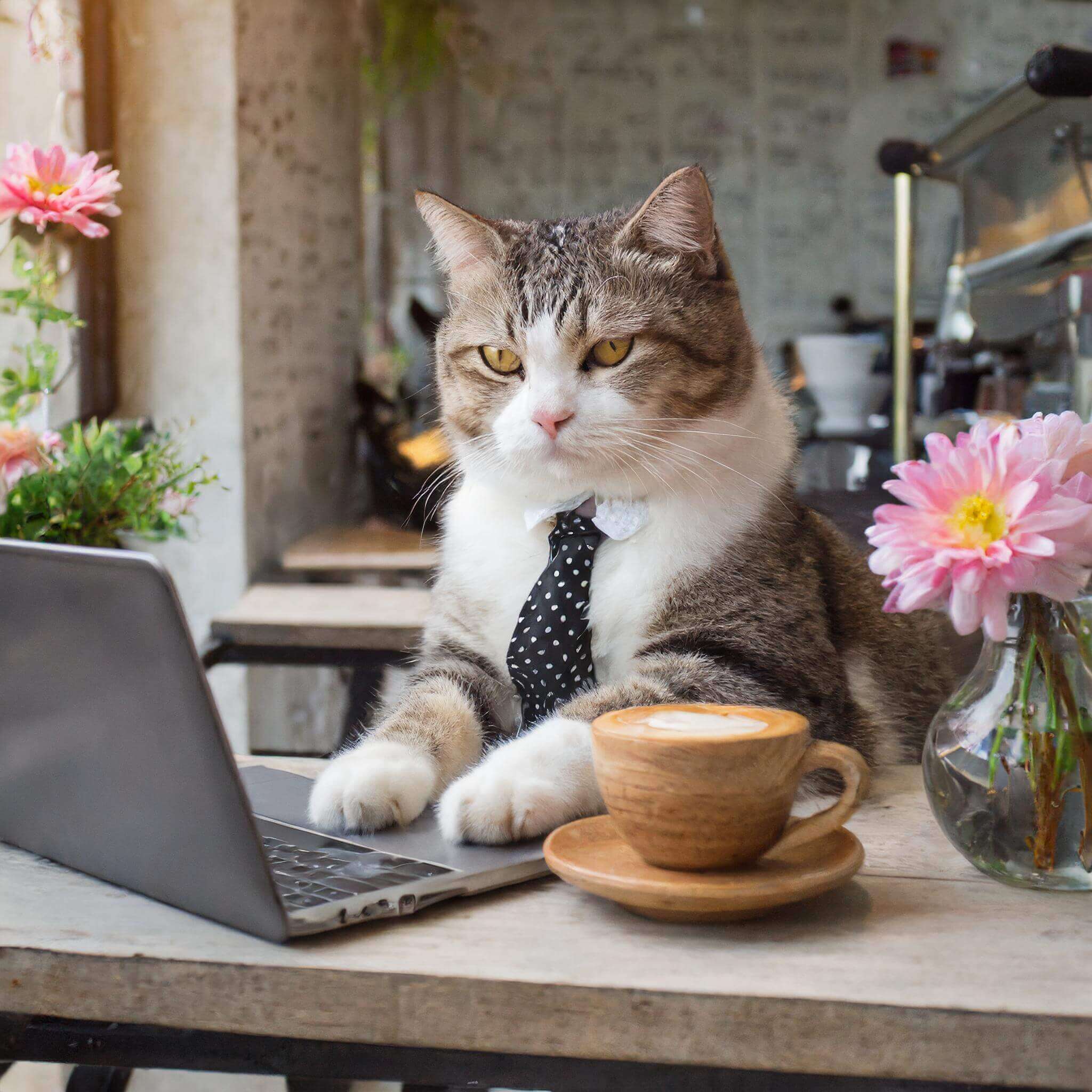 Walter working at his desk